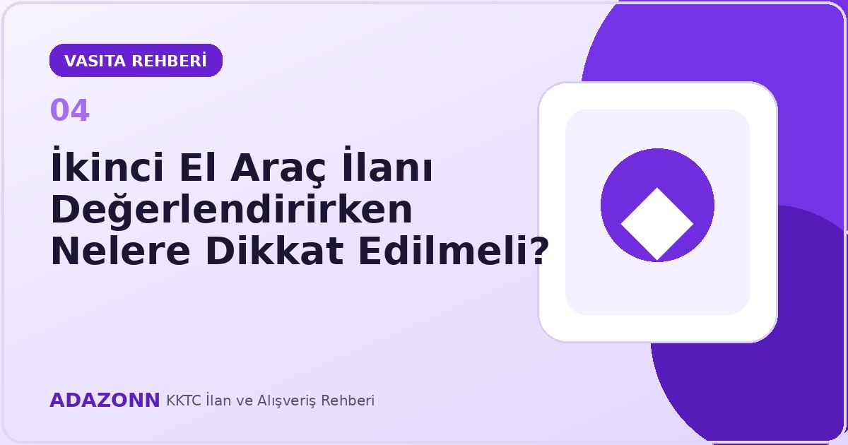 İkinci el araç ilanlarında kontrol listesi
